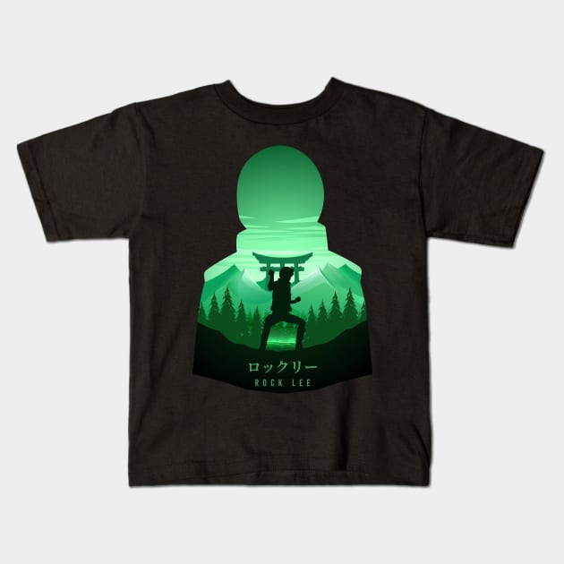 Rock Lee Kids T-Shirt by The Artz